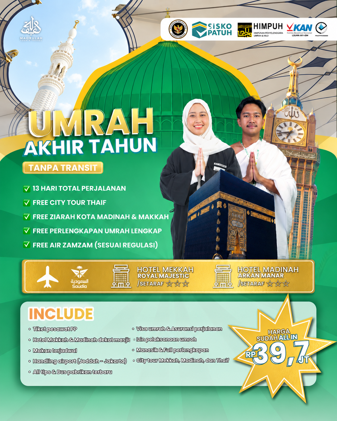 Paket Umroh 27 Desember 2026 Maqbulah